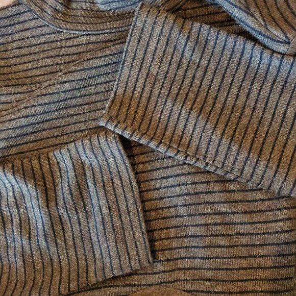 Vintage 90s Modest Longsleeve Maxi Dress Grunge Brown Mockneck Size Small Medium - Picture 8 of 10